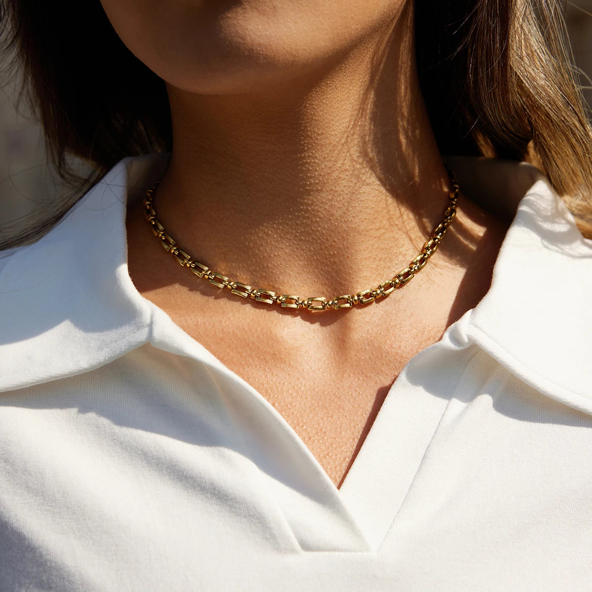 Minimalist Paperclip Chain Stainless Steel O-Chain Splicing Necklace