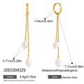 KIKA Elegant Freshwater Pearl Drop Earrings  PVD Plated Stainless Steel 316L
