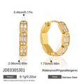 Kika Classic Iced Out Crystal Clip Earrings 18K Gold PVD Plated Stainless Steel 316L