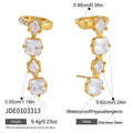 KIKA Classic Geometric Zircon Non-piercing Ear Clip PVD Plated Stainless Steel316L