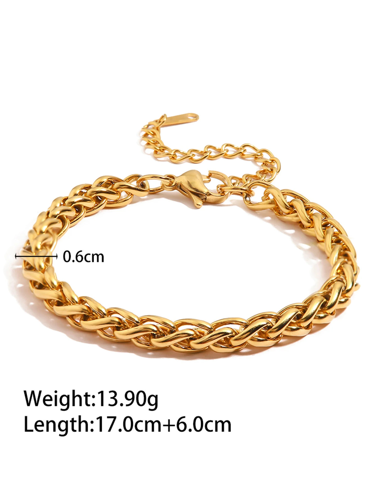 Link Chain Stainless Steel Bangle Bracelet