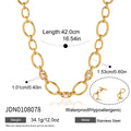 KIKA Classic Zircon Hollow Chain Necklace For Women Minimalist 18K Gold Plated Stainless Steel Necklace Fashion Jewelry Gift