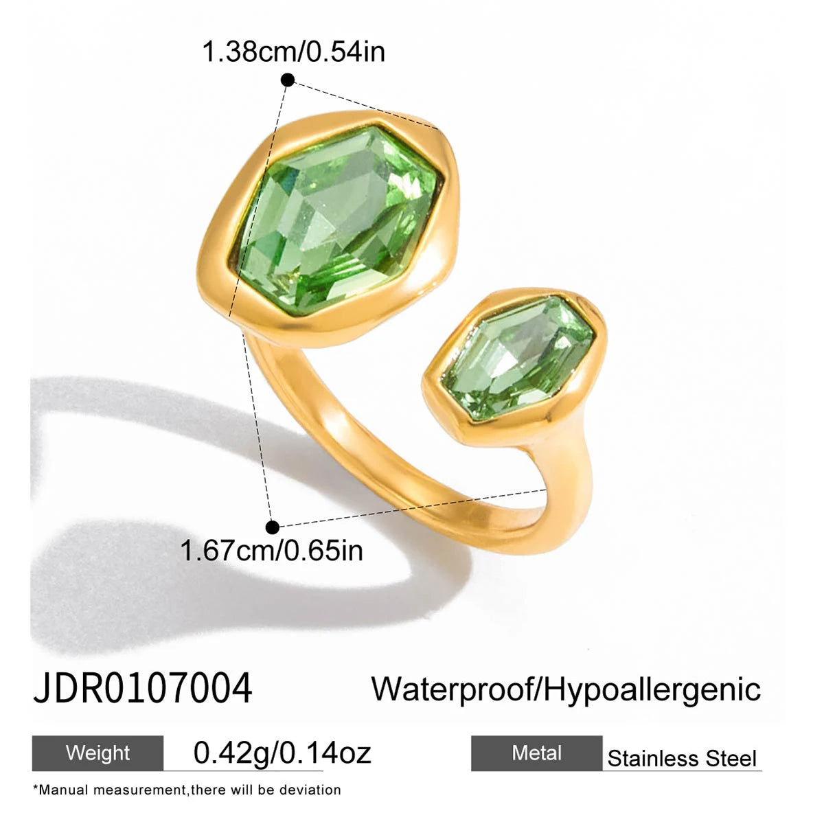 Y2k Blue Rhinestone Ring