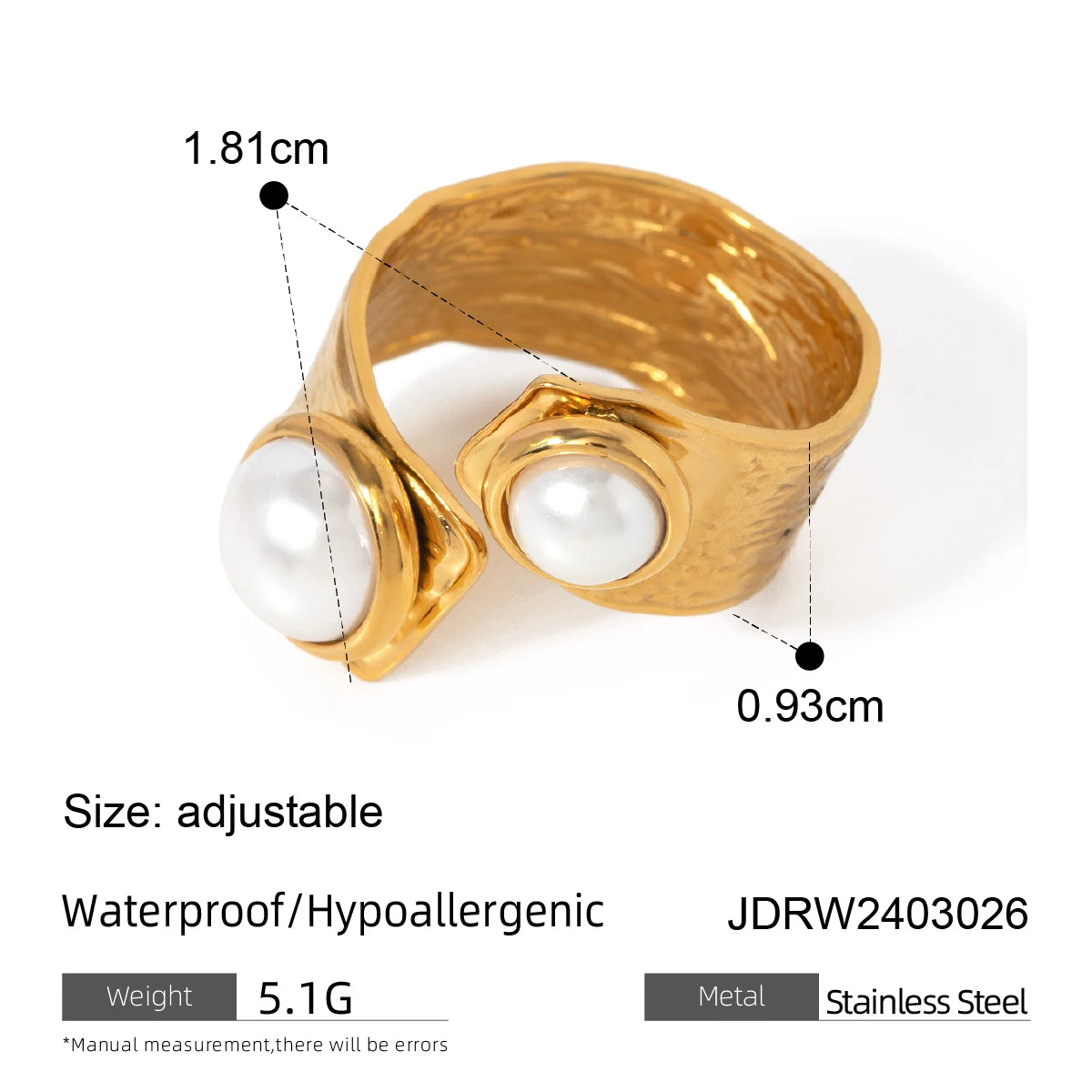 Kika Filled Heart Shaped Ring