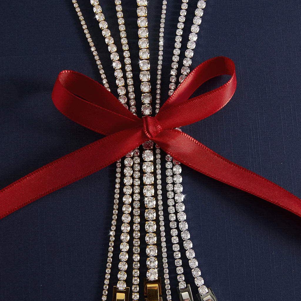 Classic White Round Zircon Tennis Ball Chain Bracelet