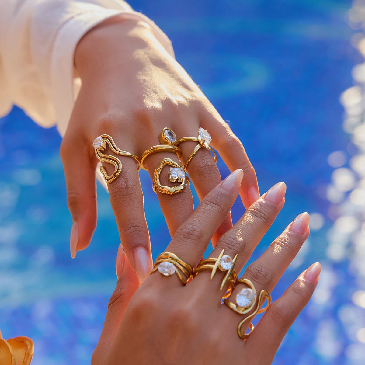Kika Minimalist Geometric Stackable Ringsw Rings