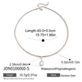 KIKA Classic Geometric Zircon Pendant Necklace For Women 18K Gold PVD Plated Stainless Steel Necklace Fashion Jewelry Gift