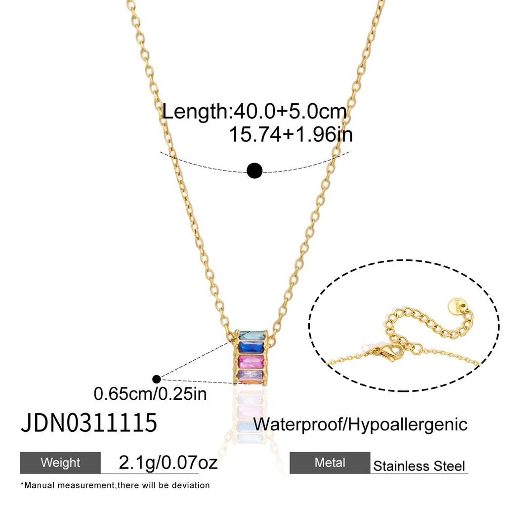 Kika Delicate Zircon Bead Pendant Necklace
