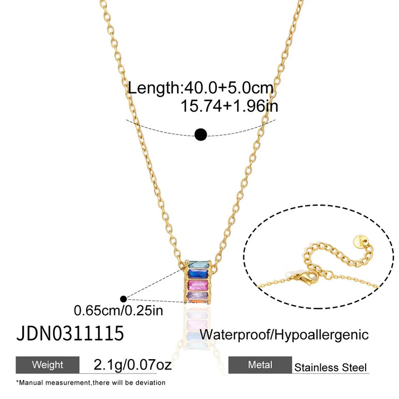 Kika Delicate Zircon Bead Pendant Necklace