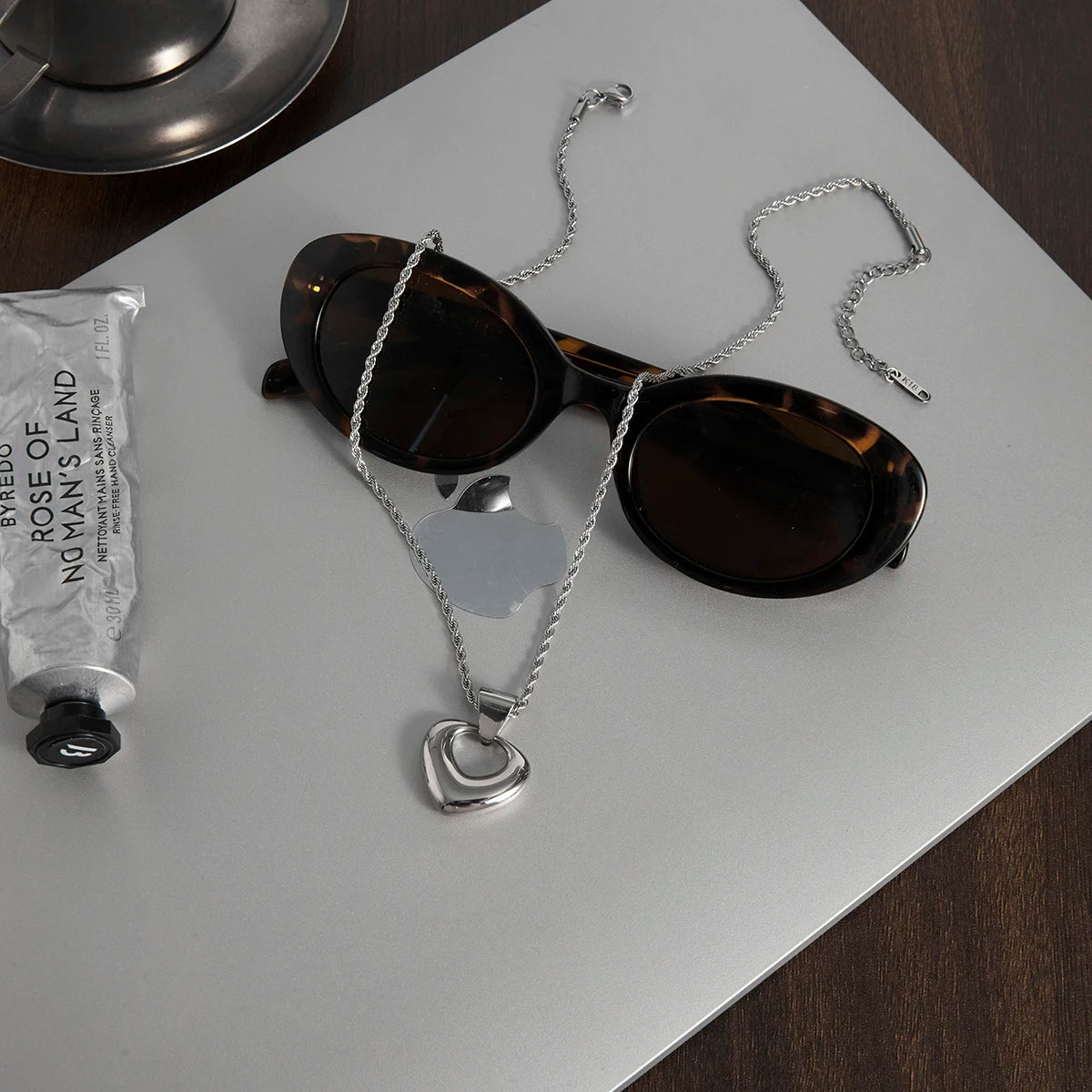 Hollowed Out Heart Shaped Pendant Necklace