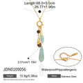 KIKA Green Aventurine Tiger Eye Stone Pendant Necklace For Women 18K Gold PVD Plated Stainless Steel Necklace Fashion Jewelry
