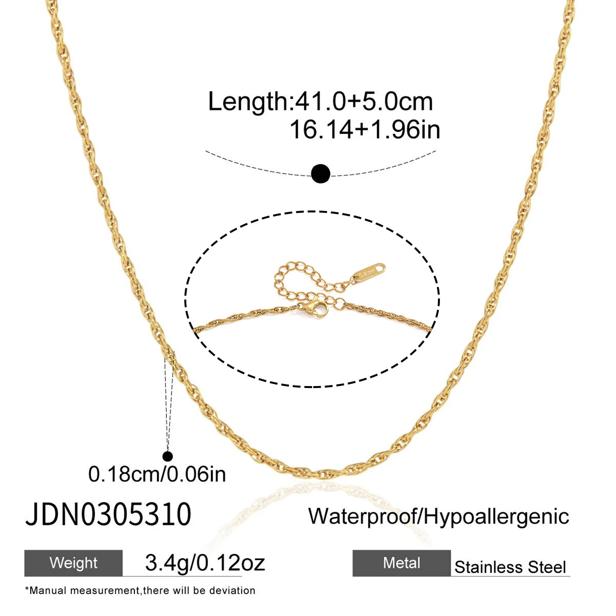 Kika Geometric Zircon Pendant Necklace Minimalist 18K Gold PVD Plated Stainless Steel 316L
