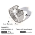 Kika Stainless Steel Band Cross Thick Ring Metal High Quality 18K Gold Plated Hypoallergenic Waterproof Fashion Jewelry Gift