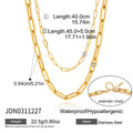 Kika Paper Clip Chain Double Layered Necklace