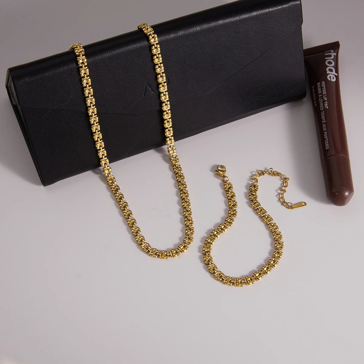 Kika Delicate Simple Gold Color Handmade Chain Necklace