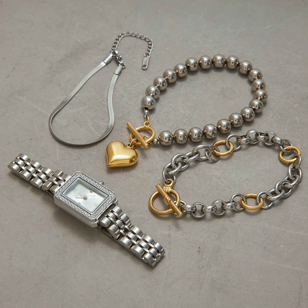 KIKA Stainless Steel 316L PVD Plated Snake Chain Bracelet