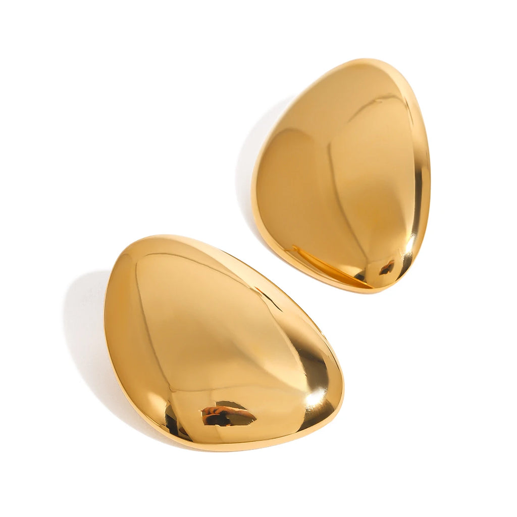 Minimalist Smooth Geometry Earrings