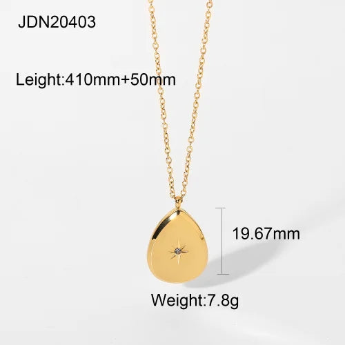 Dainty Moon Necklace Gold Color Sun With Opal Stone