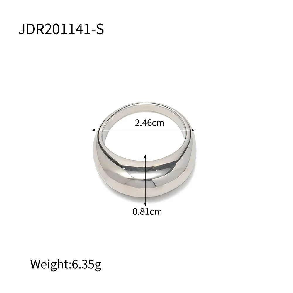Smooth Liquid Wave Irregular Ring Love Adjustable