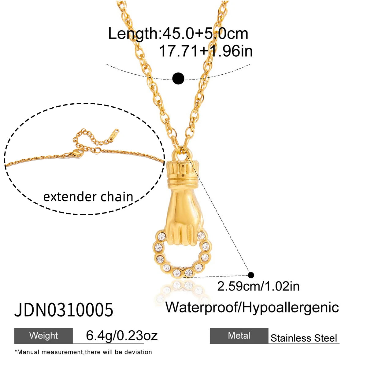Vintage White Round Zircon Necklace