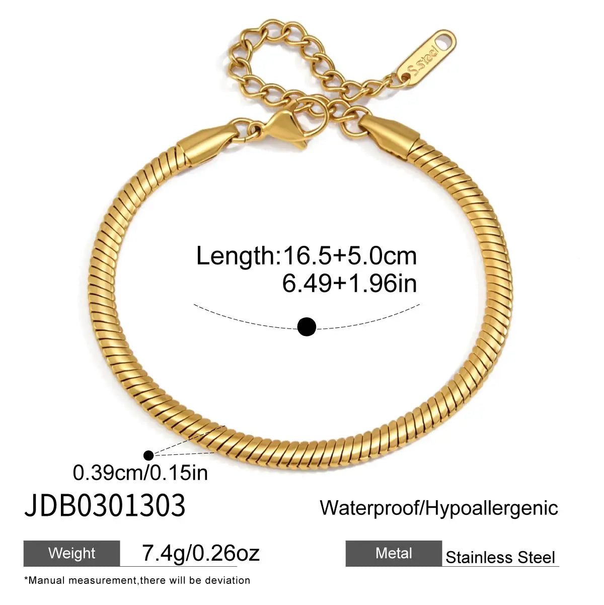 Kika Minimalism Simple Steel Color Snake Bone Chain Necklace