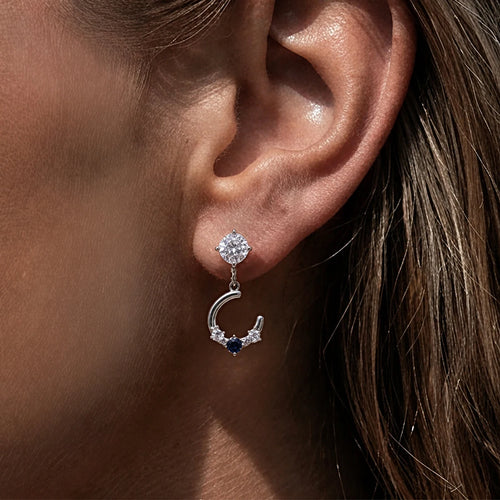 KIKA Delicate Zircon Horseshoe Drop Earrings For Women Minimalist 18K Gold PVD Plated Stainless Steel Earrings Fashion Jewelry