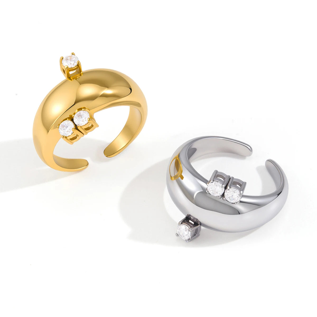 KIKA Delicate Wide Open Ring PVD Plated Stainless Steel 316L