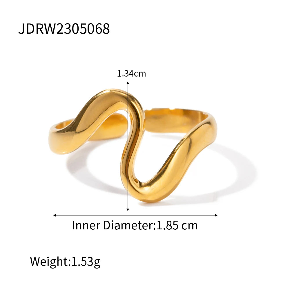 Organically Shaped Stacking Rings Hollow Irregular