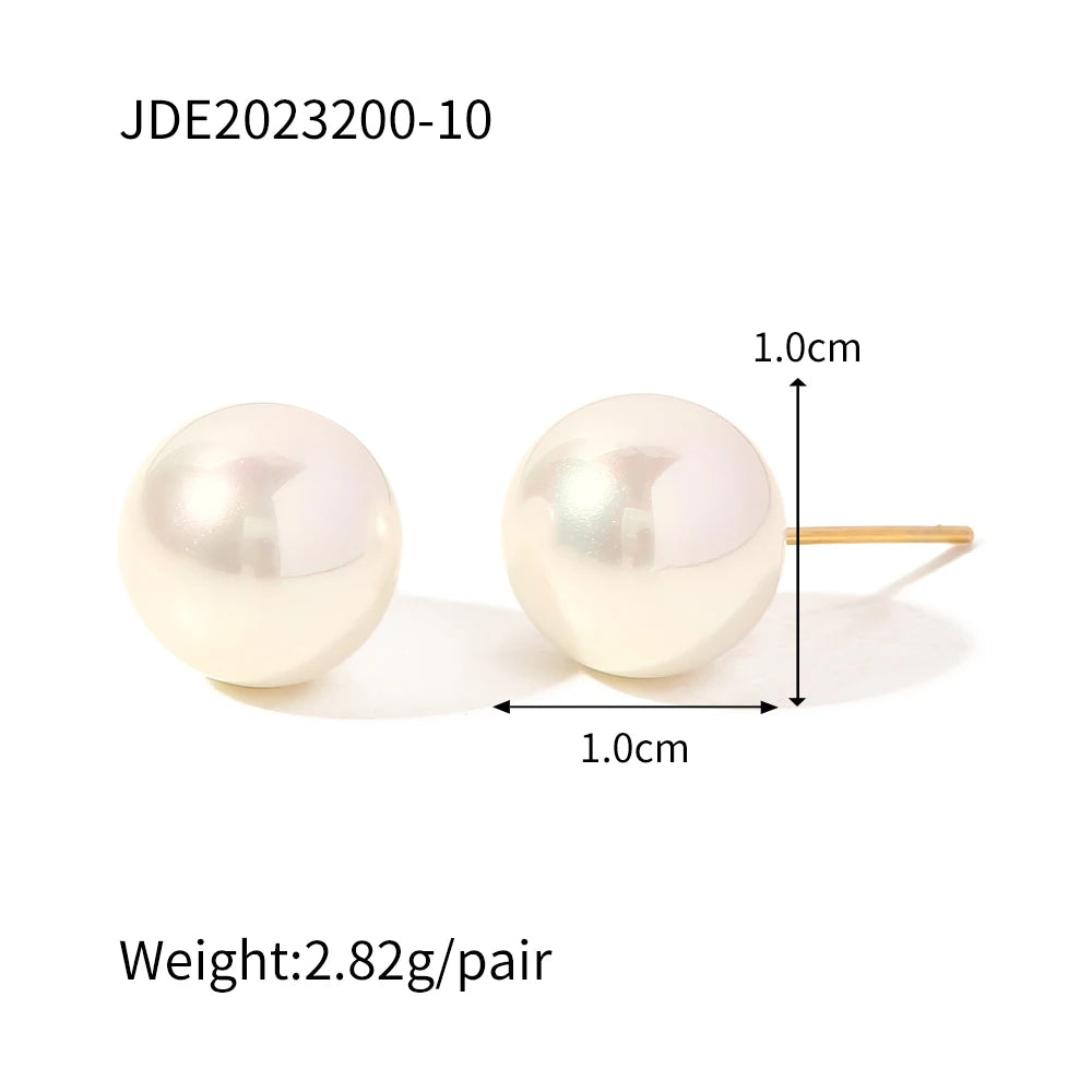 KIKA High Quality Imitation Pearls Drop Stainless Steel 316L Golden