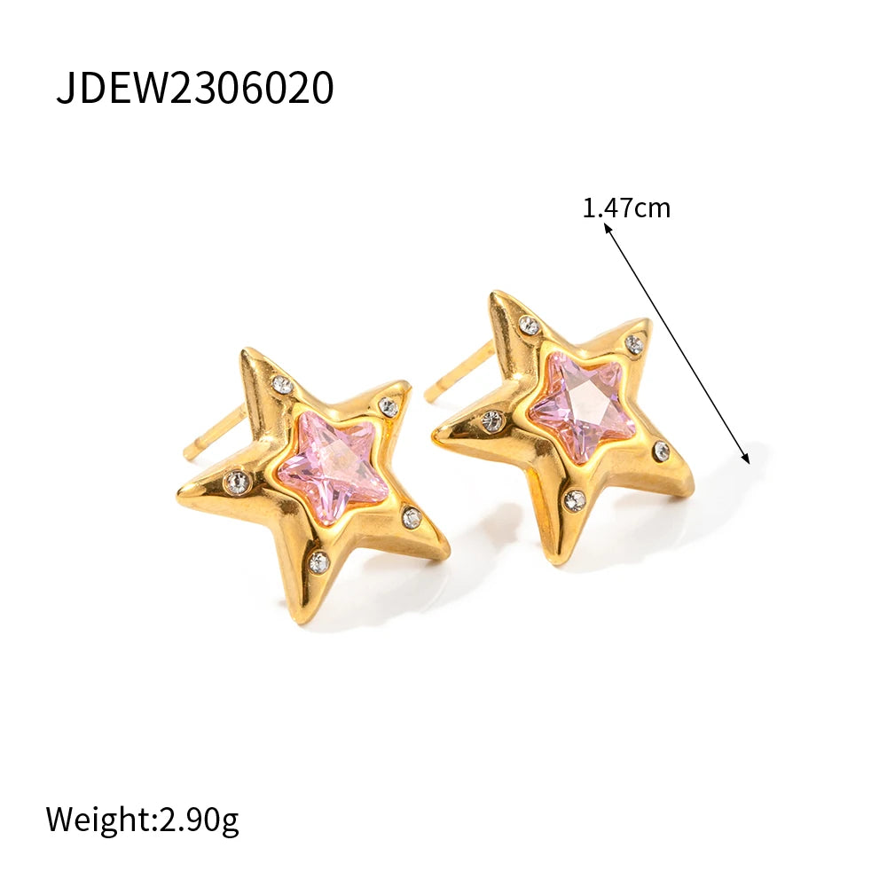Stainless Steel Texture Ear Studs Irregular Earrings