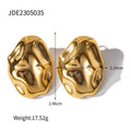 Irregular Square Hammer Heart Earrings