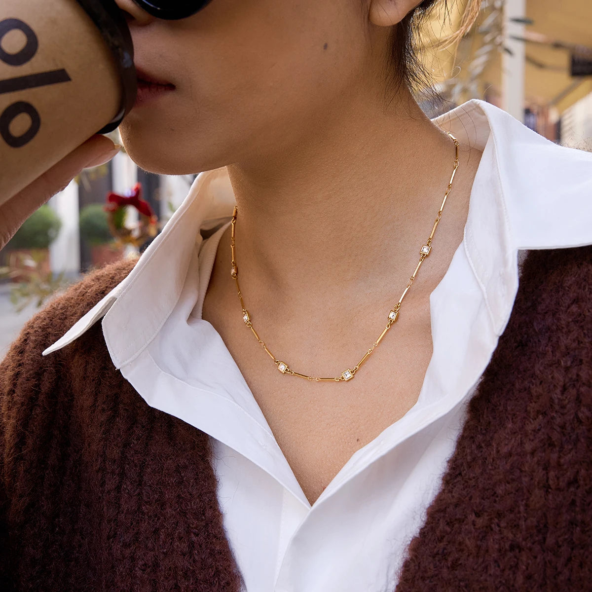 Kika Delicate Zircon Necklace