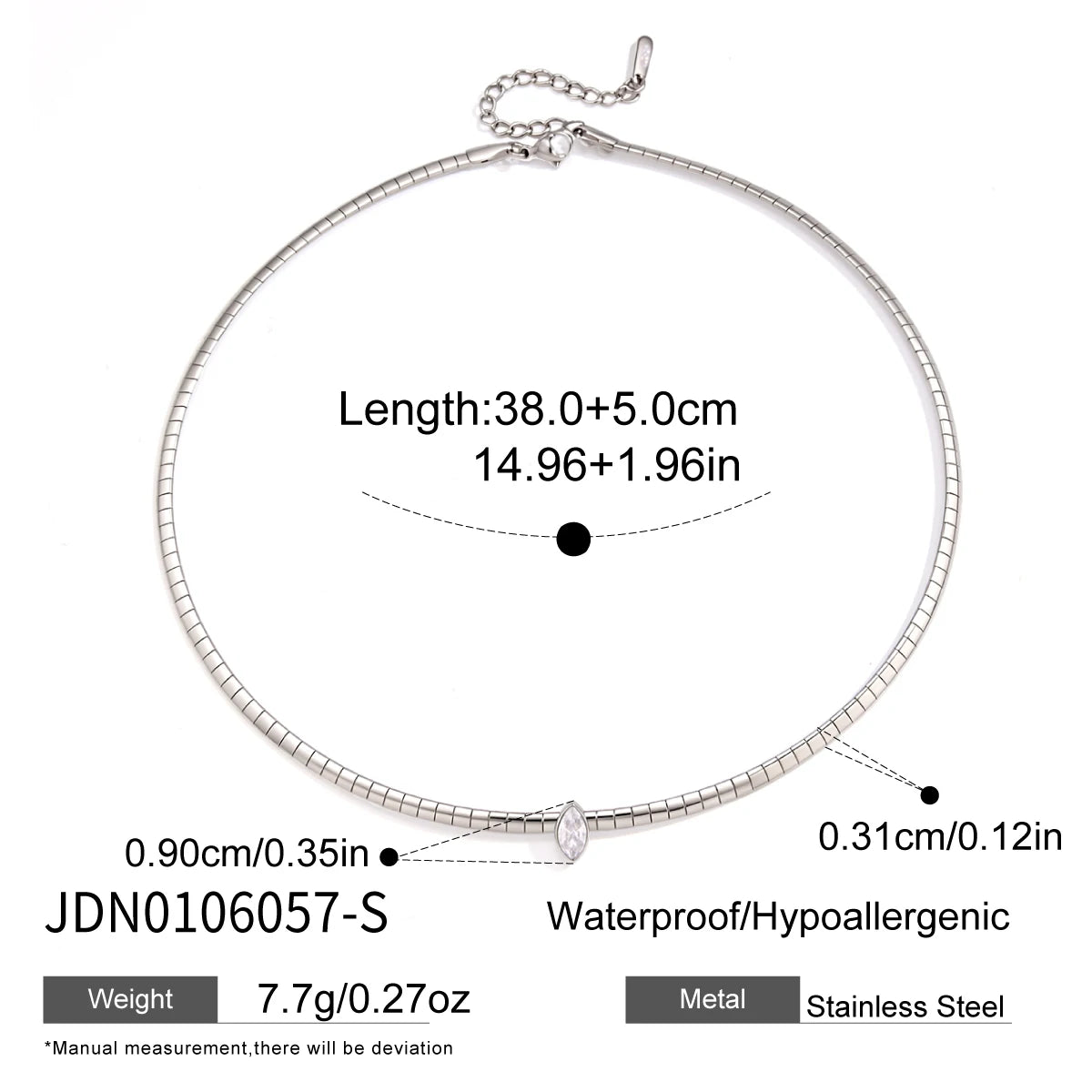 KIKA Classic Geometric Zircon Pendant Necklace For Women 18K Gold PVD Plated Stainless Steel Necklace Fashion Jewelry Gift