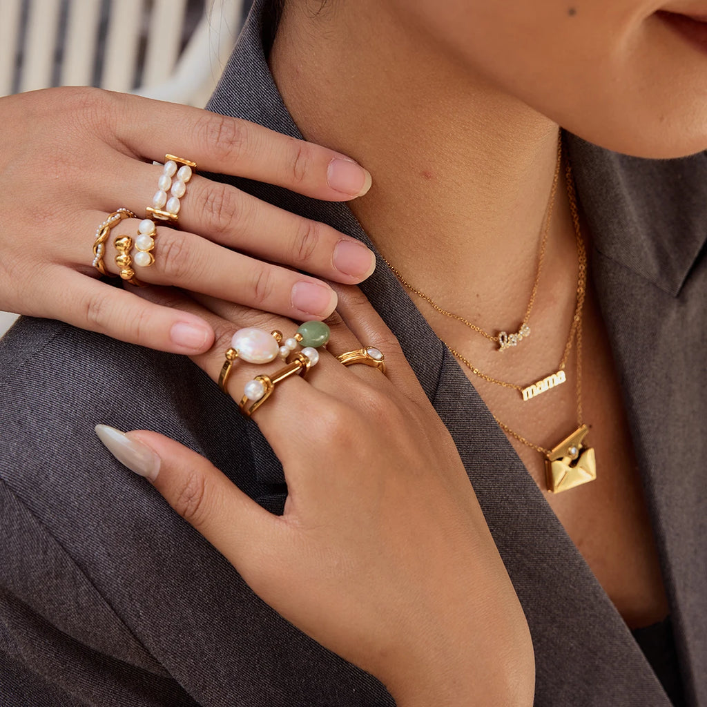 Kika Minimalist Letter Envelope Necklace