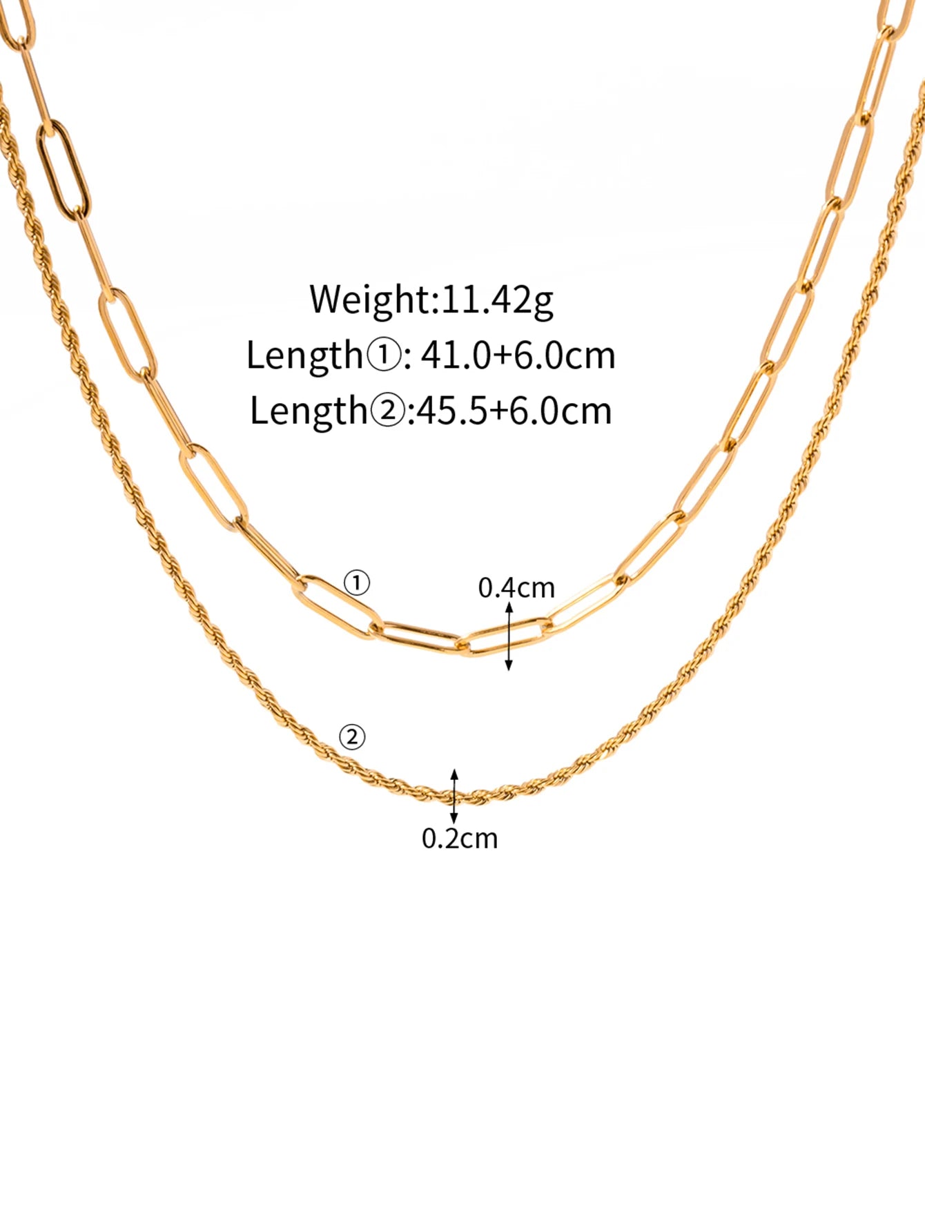 Flat Snake Chain Layer Necklace Stainless Steel Snake Rope Chain