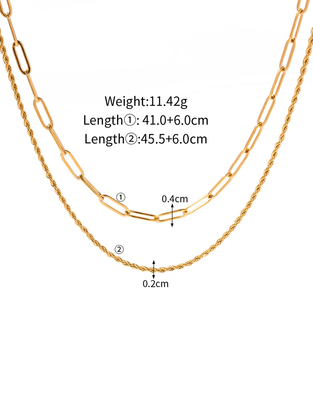 Flat Snake Chain Layer Necklace Stainless Steel Snake Rope Chain