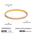 Zircon Bangle Heart Bracelet