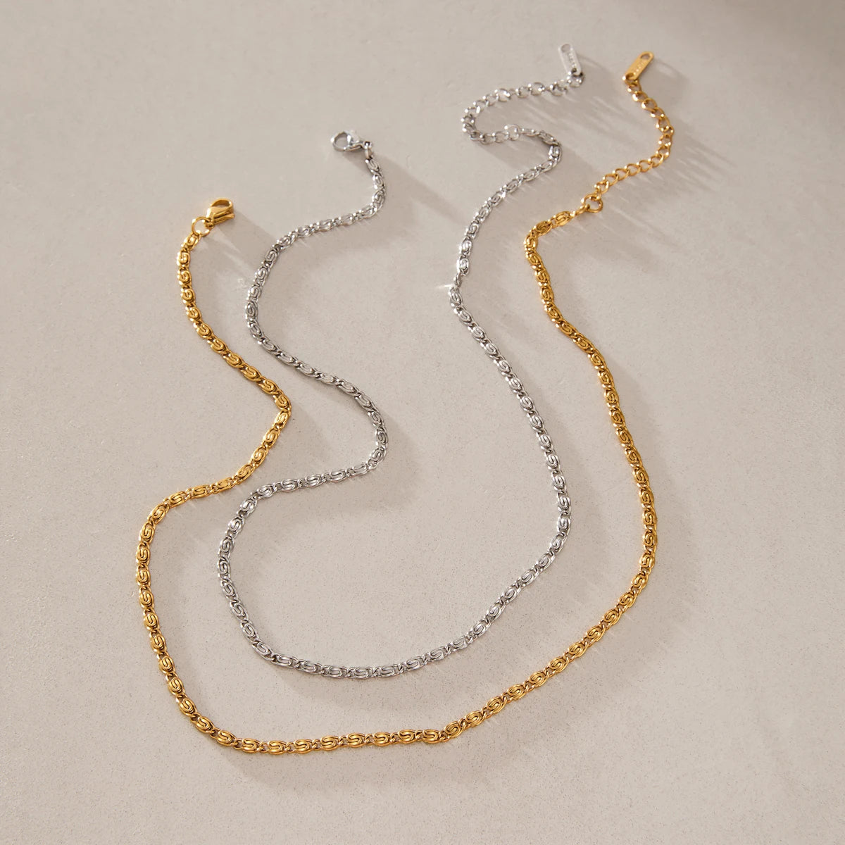 KIKA Classic Chain Necklace For Women Minimalist 18K Gold PVD Plated Stainless Steel Necklace Waterproof Fashion Jewelry Gift