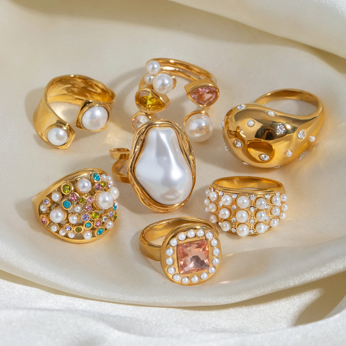 Kika Filled Heart Shaped Ring