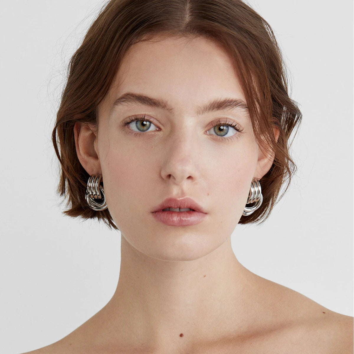 Ring Stud Earrings Waterproof Charm