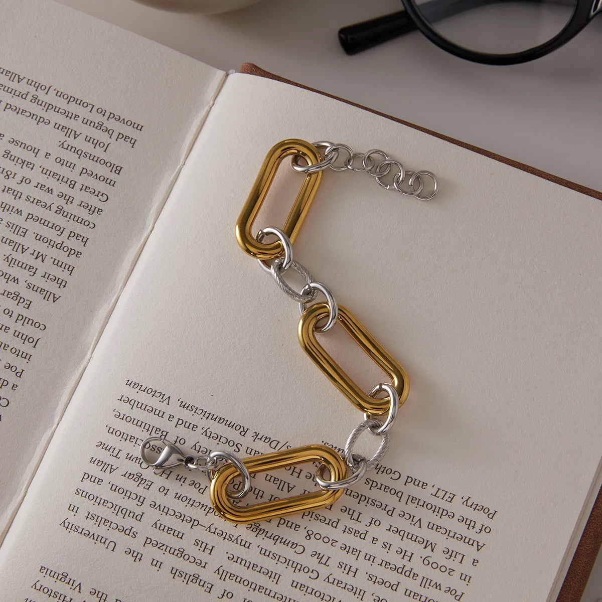 Kika Chunky Thick Chain Mixed Color Bracelet