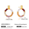 KIKA Elegant Mixed Natural Stone Earrings For Women Delicate 18K Gold PVD Plated Stainless Steel Earrings Fashion Jewelry Gift