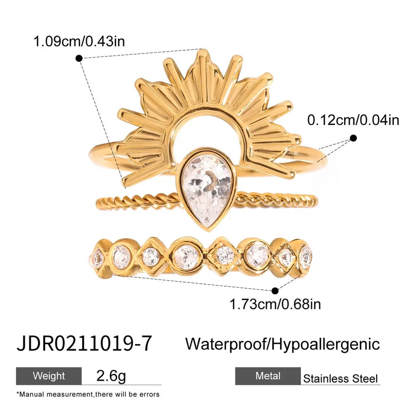 Kika Fashion 18K Gold Color Plated Stainless Steel