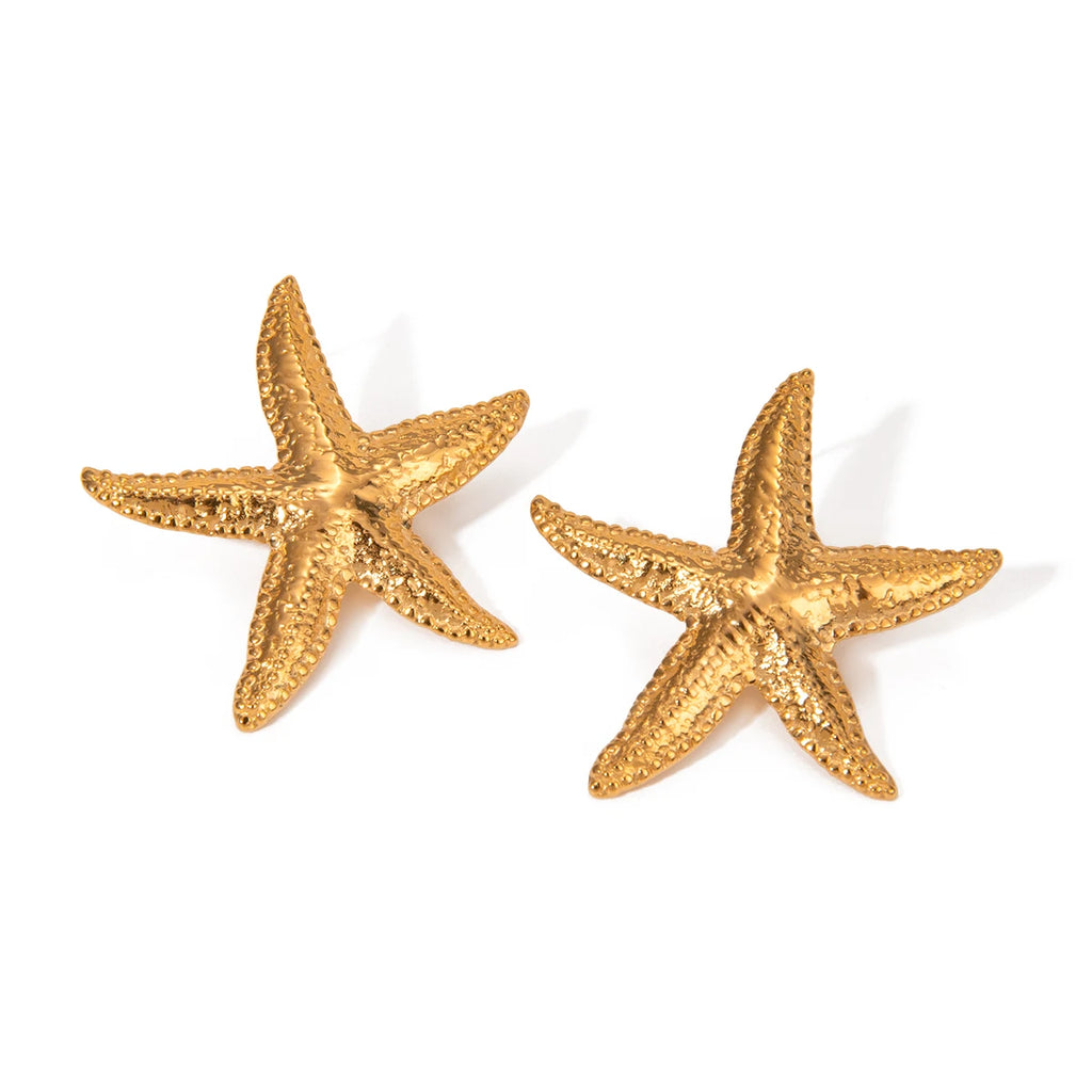 Textured Starfish Earrings
