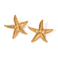 Textured Starfish Earrings