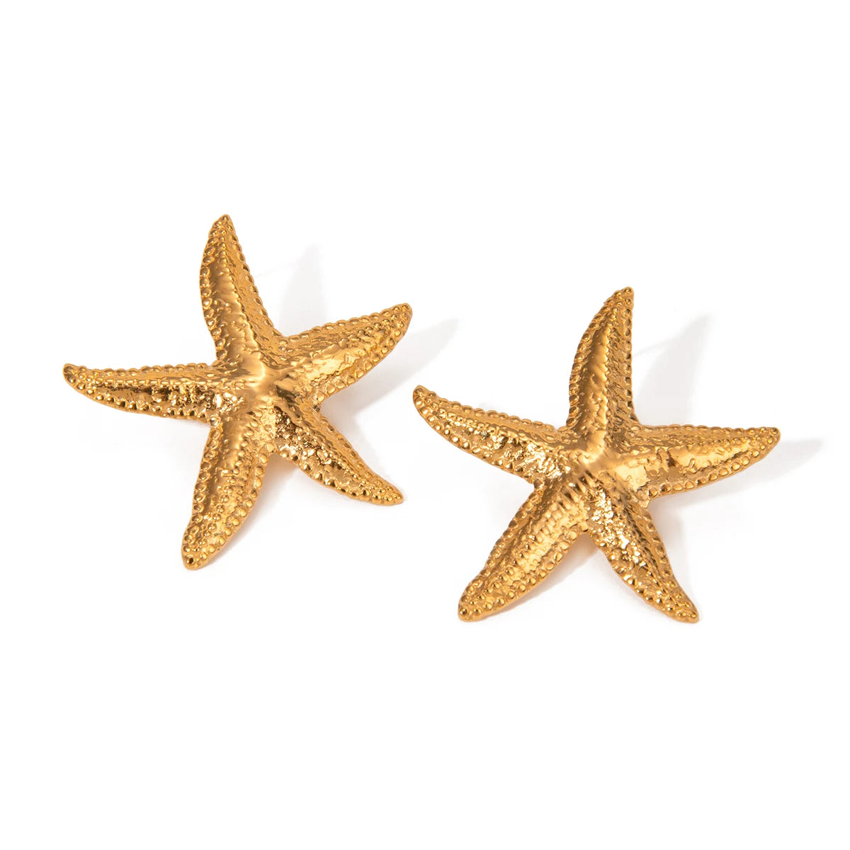 Textured Starfish Earrings