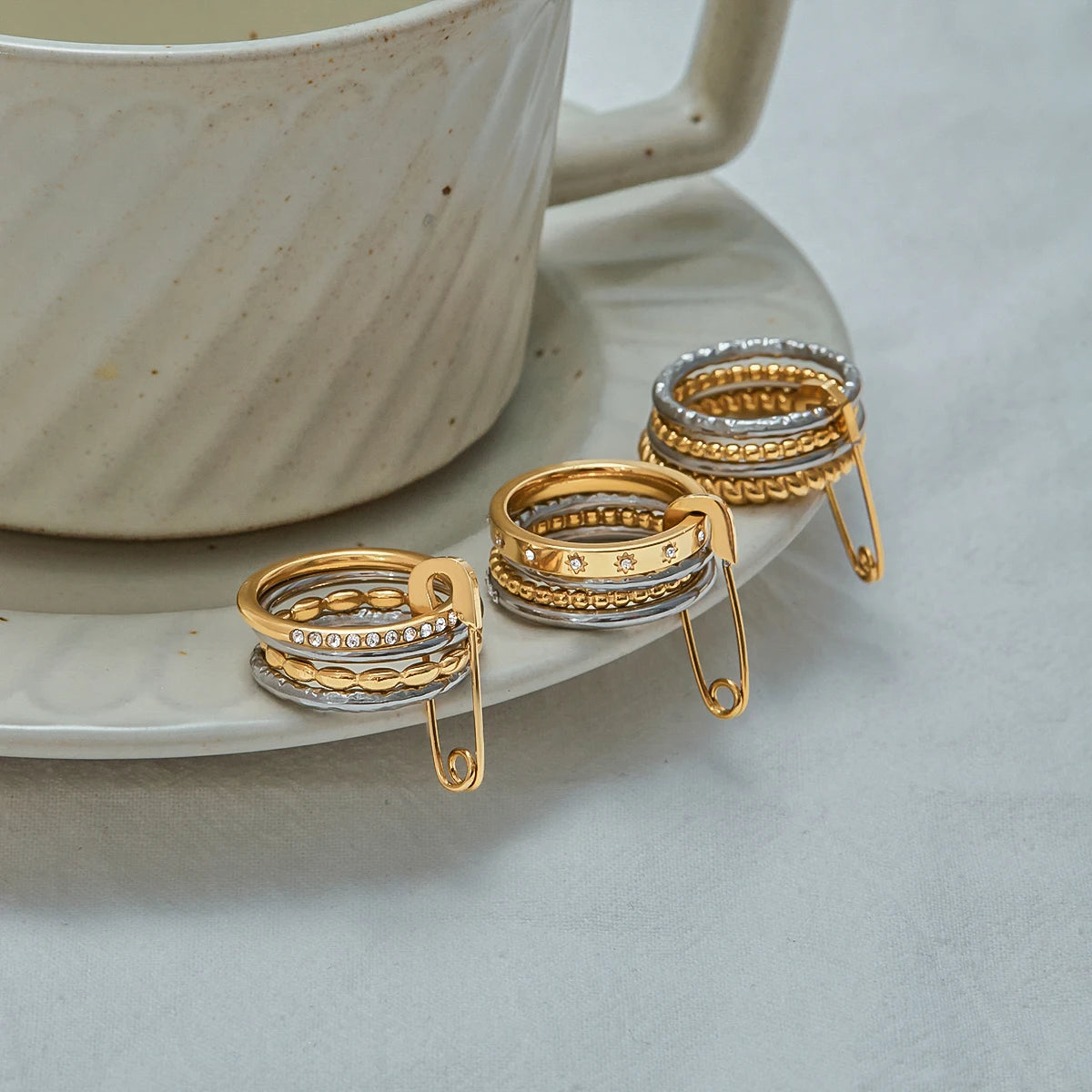 Kika Simple Classic 18K Gold Color Plated Stainless Steel