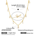 Kika Freshwater Pearl Zircon Pendant Y Shape Chain Necklace 18K Gold PVD Plated Stainless Steel 316L