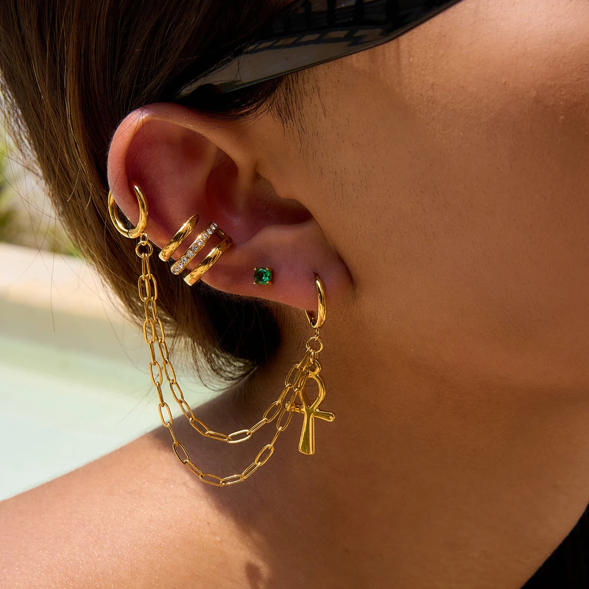 Smooth Cross Earrings