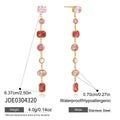 Kika Delicate Multicolor Geometric Zircon Drop Earrings